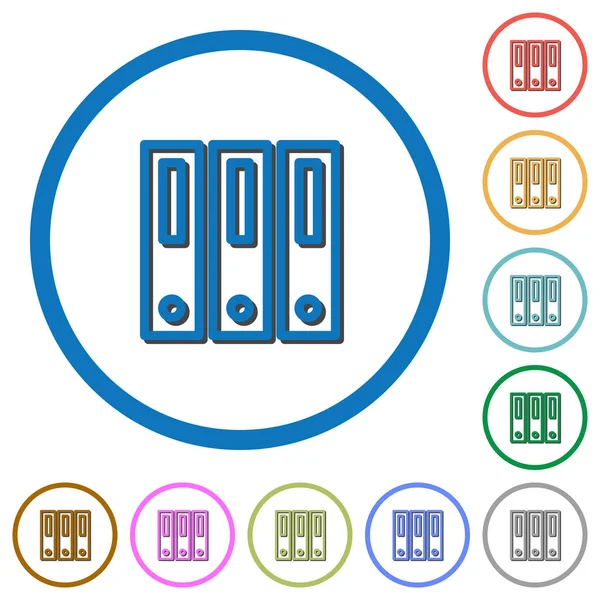그림자와 윤곽선 바인더 아이콘 — 스톡 벡터