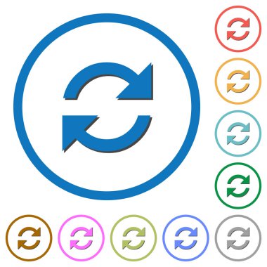 Gölgeler ve anahatları ile okları simgeleri Yenile