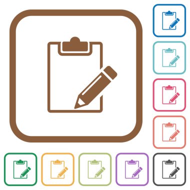 Kalem basit simgeler ile boş not defteri