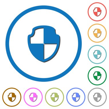 Kalkan kutsal kişilerin resmi ile gölgeler ve anahatlar