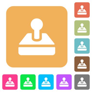 Retro oyun çubuğu yuvarlak kare düz simgeler