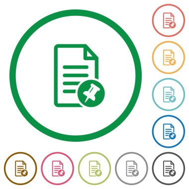 Belge PIN düz simgeler anahatları ile