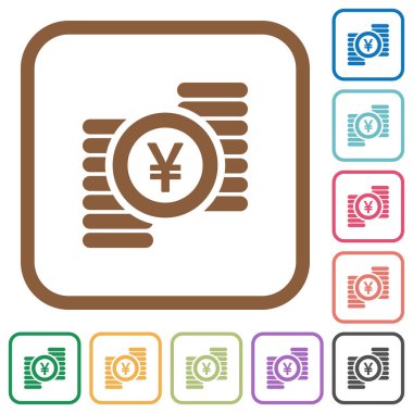 Yen basit simgeler paralar