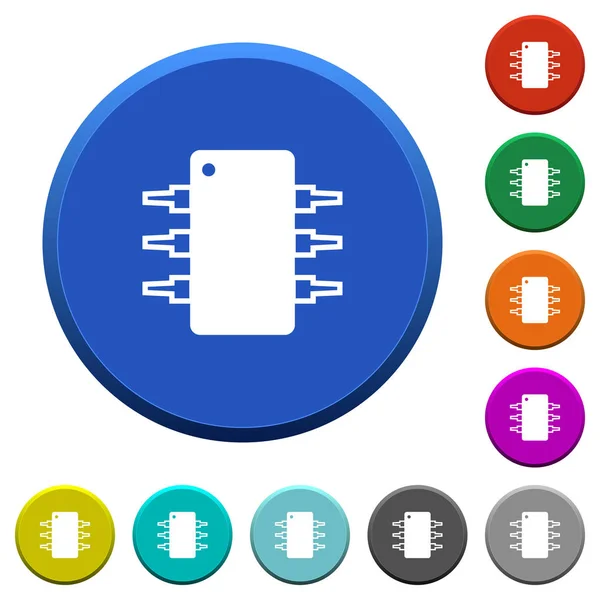 Botones biselados de circuito integrado — Archivo Imágenes Vectoriales