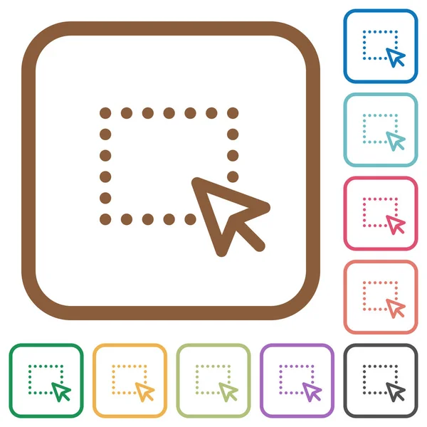 Arrastrar y soltar la operación iconos simples — Vector de stock