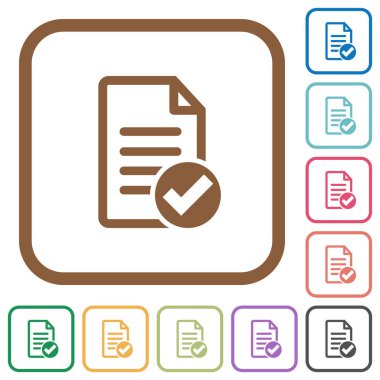 Belge Tamam basit simgeler