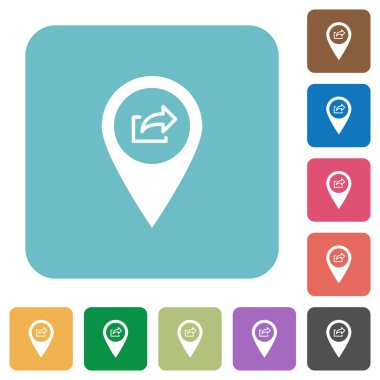 Verme Gps harita konumunu yuvarlak kare düz simgeler