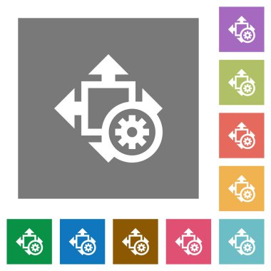 Boyutu ayarları düz simgeler kare