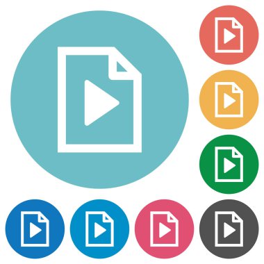 Çalma listesi düz yuvarlak simgeler