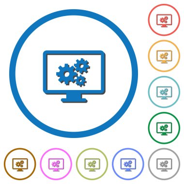 Ekran ayarları simgelerle gölgeler ve anahatlar