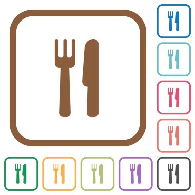 Çatal bıçak takımı basit simgeler