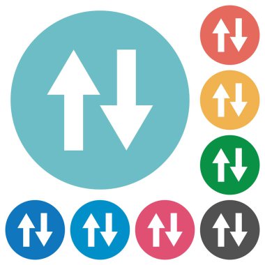 Veri trafiği düz yuvarlak simgeler