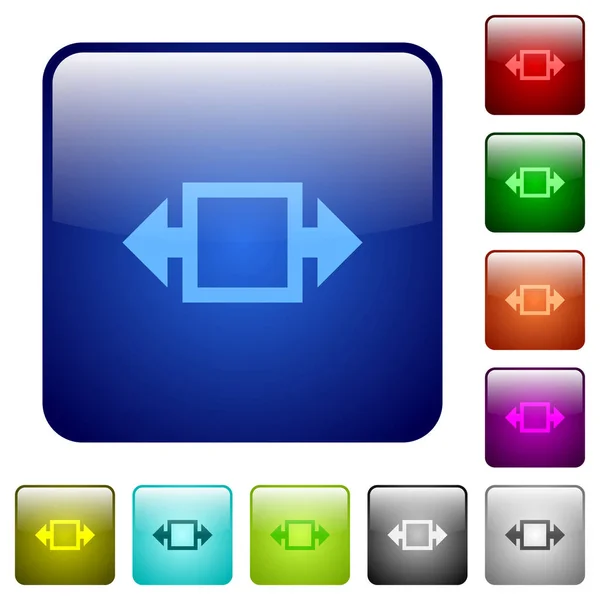 Width tool color square buttons — Stock Vector