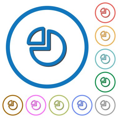 Pasta grafik simgeler gölgeler ve anahatlar