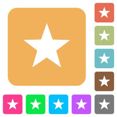 Favori yuvarlak kare düz simgeler