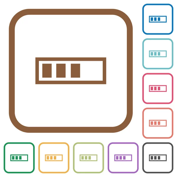 Progressbar ícones simples — Vetor de Stock