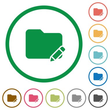 Anahatları ile klasör düz simgeleri yeniden adlandırma