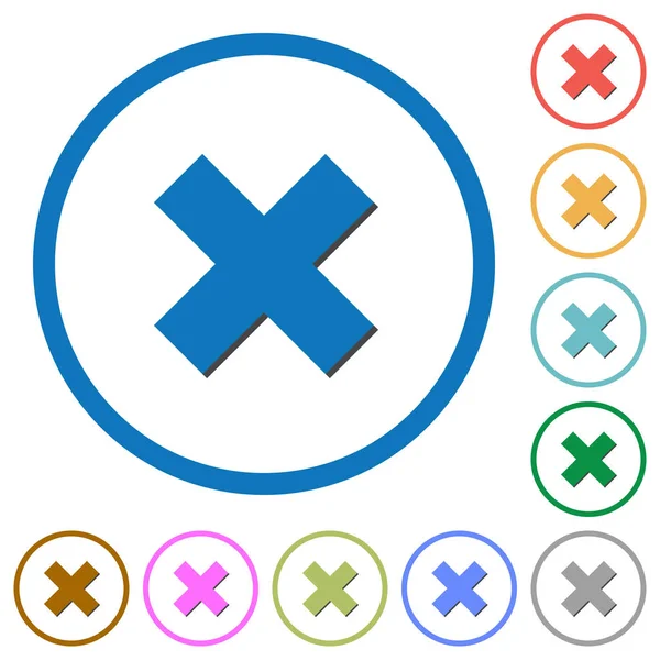 Gölgeler ve anahatları ile iptal simgeleri