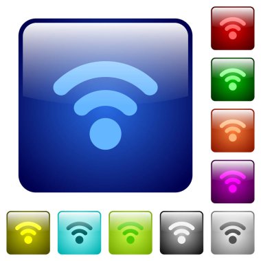 Radyo sinyali renkli kare düğmeler