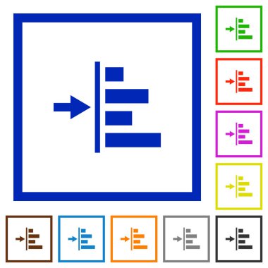 İçerik düz çerçeveli simgeleri sol girintisini artırmak