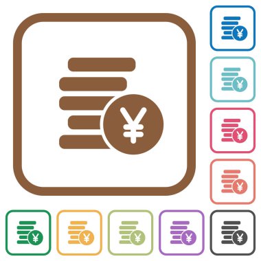 Yen basit simgeler paralar