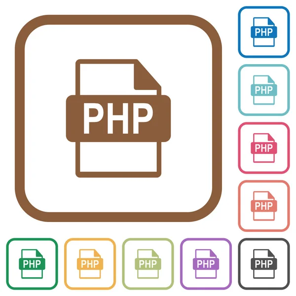 Formato de arquivo PHP ícones simples — Vetor de Stock