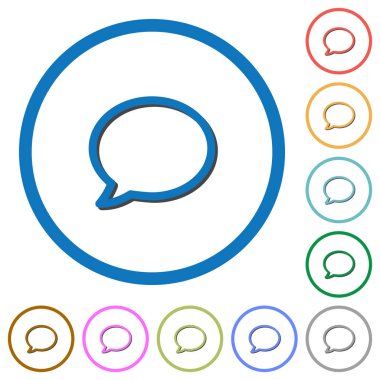 Boş yorum kabarcık simgelerle gölgeler ve anahatlar