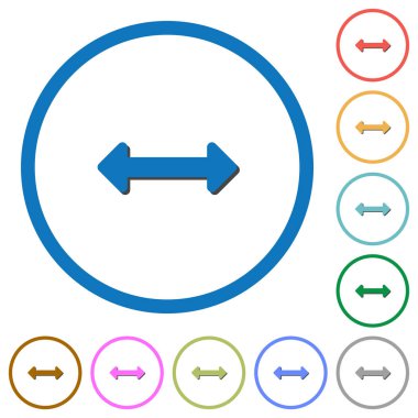 Gölgeler ve anahatları ile yatay simgelerini yeniden boyutlandırmak