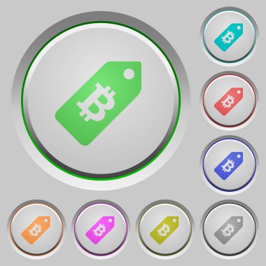 Bitcoin fiyat etiket Basma düğmelerini