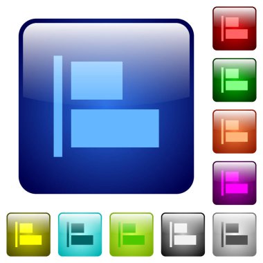 Sol renk kare düğmeleri