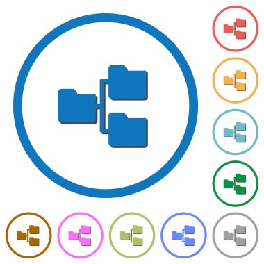 Paylaşılan klasör simgeleri gölgeler ve anahatlar
