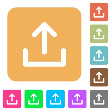 Upload yuvarlak kare düz simgeler