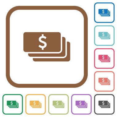 Doları banknot basit simgeler