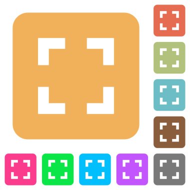 Seçici araç yuvarlak kare düz simgeler