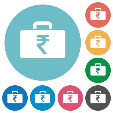 Hindistan Rupisi çanta düz yuvarlak simgeler
