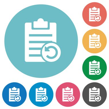 Düz yuvarlak simgeler Not değişiklikleri geri alma