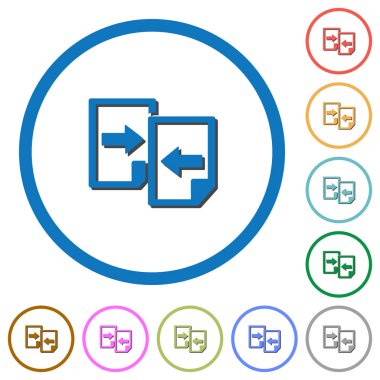 Gölgeler ve anahatlar belgeleri simgeler paylaşın