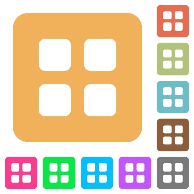 Büyük küçük resim görünümü modu yuvarlak kare düz simgeler