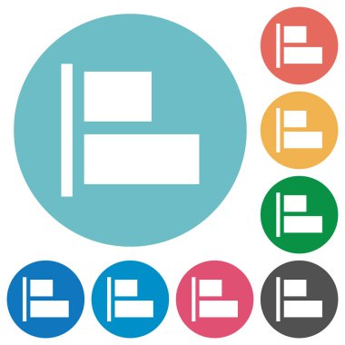 Sol düz yuvarlak simgeler için Sola Hizala