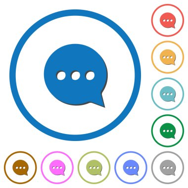 Sohbet simgeler gölgeler ve anahatları ile çalışma