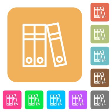 Belge klasörleri yuvarlak kare düz simgeler