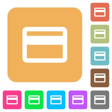 Kredi kartı yuvarlak kare düz simgeler