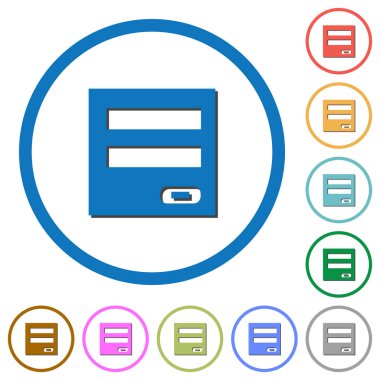 Giriş paneli simgeleriyle gölgeler ve anahatlar