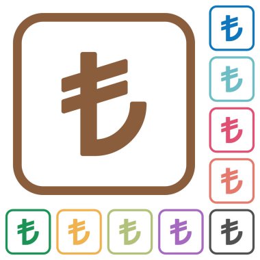 Türk Lirası işareti basit simgeler