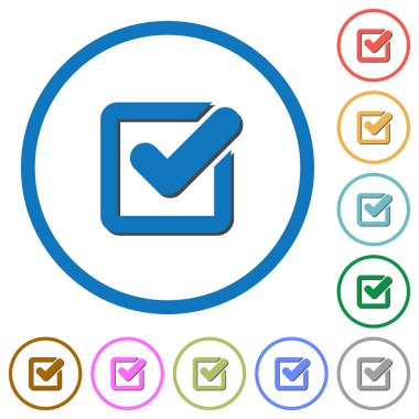 Onay kutusu simgeleri gölgeler ve anahatlar