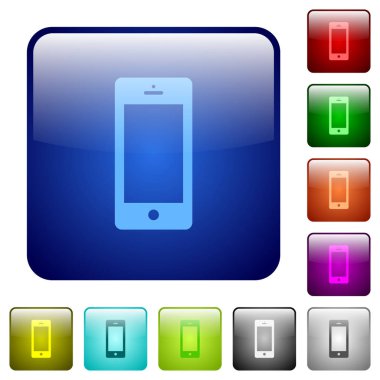 Boş ekran renk kare düğmeleri ile cep telefonu