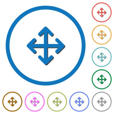 Taşı ok simgelerini gölgeler ve anahatlar