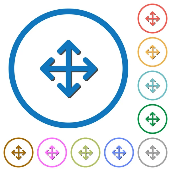 Taşı ok simgelerini gölgeler ve anahatlar