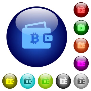 Bitcoin cüzdan renk cam düğmeleri