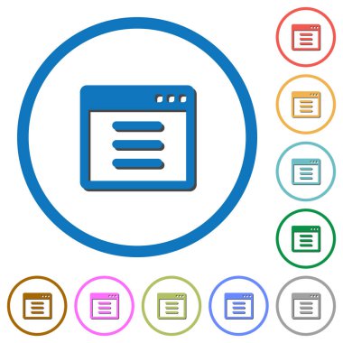 Uygulama simgeleri gölgeler ve anahatları ile seçenekleri